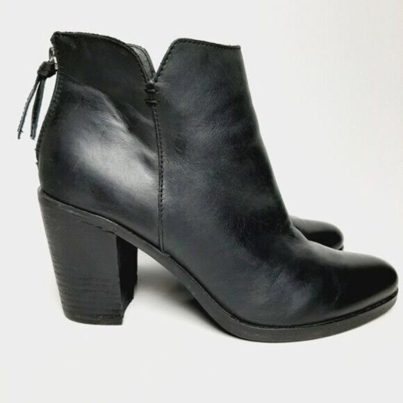 BP Jett Ankle Bootie Black Leather Sz 9.5M - Picture 3 of 13